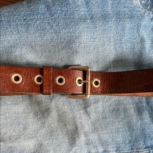 Rag and Bone brown grommet belt M